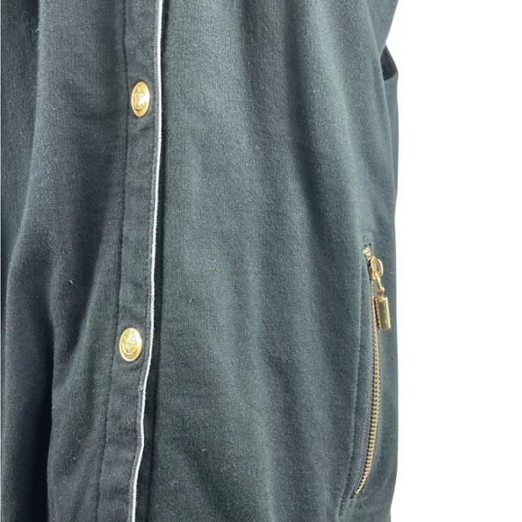 C.A. Sport Vintage 100% Cotton Black Vest with gold button snaps, Size M - Picture 4 of 7